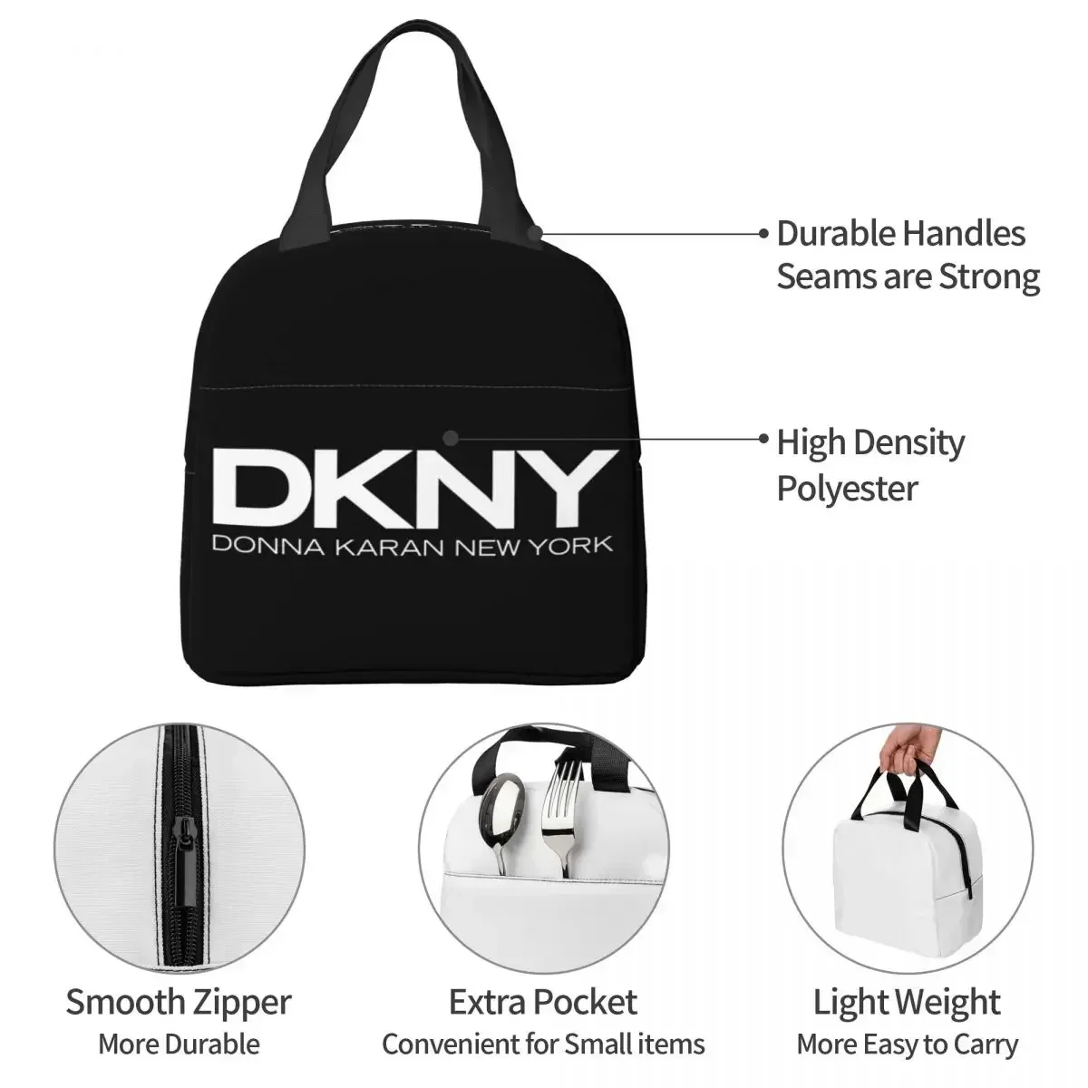 Dknys Geïsoleerde Lunchtassen Hoge Capaciteit Herbruikbare Koeltas Lunchbox Tote Werk Picknick Food Bag