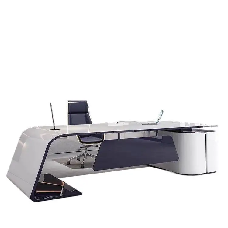 President Light Luxury Desk Modern Simple Manager Large Class Desk Supervisor Boss and Chair Combination