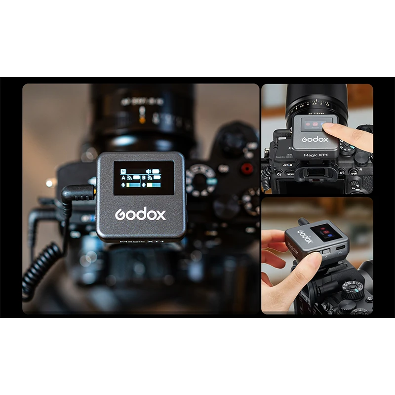 GODOX Magic XT1 Duo 2.4GHz 200M Wireless Microphone System Support Digital Audio Recording Live Streaming Radio Mic