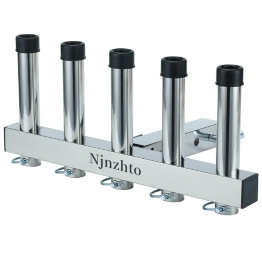 

Stainless Steel Hitch Fishing Rod HolderHitch Mount Rod Holder One Piece Welding with Buffer Foam 5 Link Tube for 2" Hitch Rece
