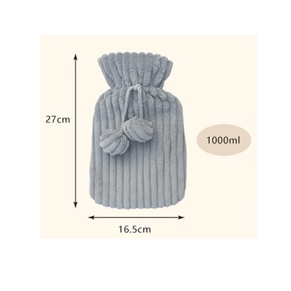 1L/2L Removable Plush Cover Winter Faux Fur Hot Water Bottle Cover Warm Hand Foot Warmer Hot Wate Heat Preservation Covers