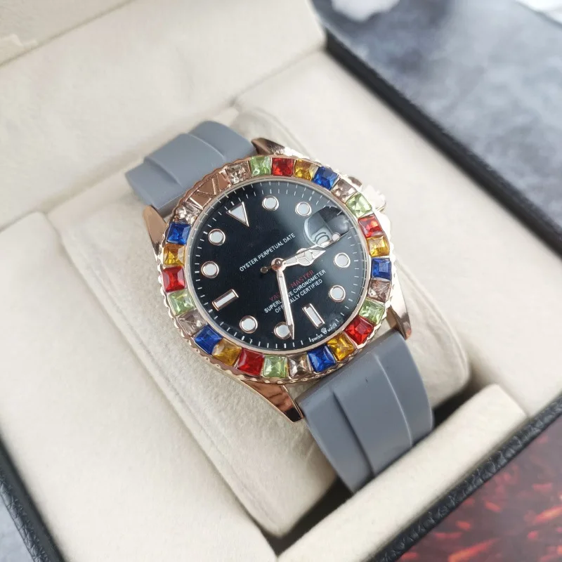 ساعة غوص Laojia بحزام سيليكون أصلي للرجال ساعة سيليكون مضيئة مقاومة للماء وغير ميكانيكية