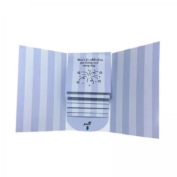 DIY Gift Card Booklet Pull Out Waterfall Design Card Holder Book with Thank You Card Custom Note Area for Birthdays and Holidays