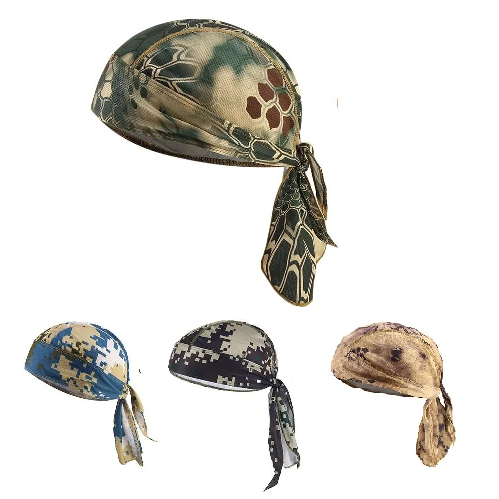 Quick Dry Camo Cycling Cap Head Scarf Summer Men Running Riding Bandana Headscarf Ciclismo Pirate Cap Headband Men Head Scarf