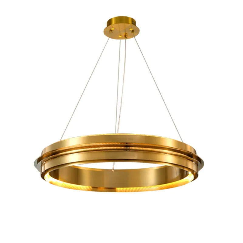 Italian Post-modern Minimalist Ring Chandelier Home Decoration Creative Led Gold Light Fixture Lustres for Living Room