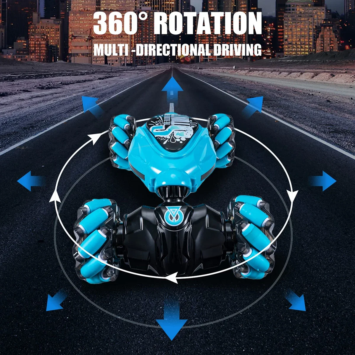 4WD 1:16 Stunt RC Car con LED Light Gesture Induction Deformation Twist Climbing giocattoli elettronici per auto radiocomandati per bambini