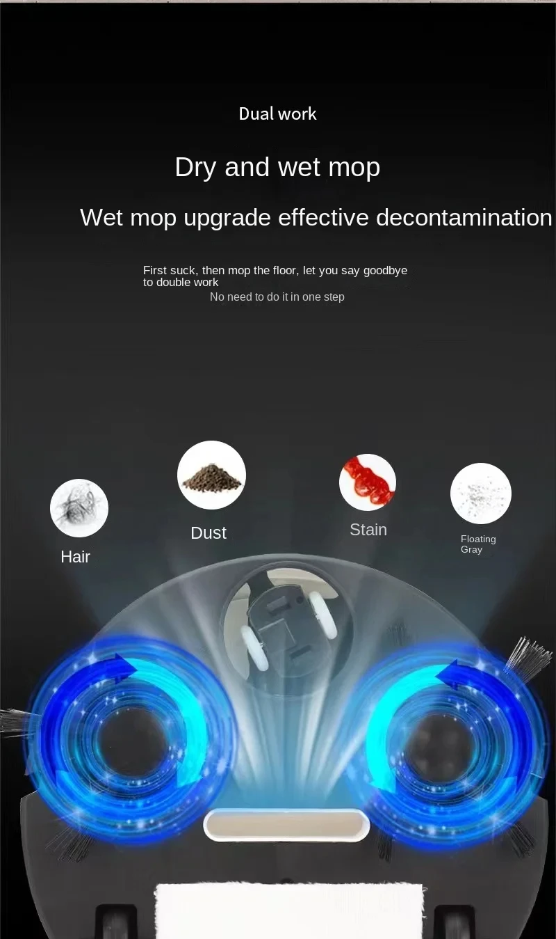 Xiaomi Robot Vacuum Cleaner With Wet And Dry Function And 9800pa Suction Intelligent Obstacle Avoidance And 7-week Battery Life