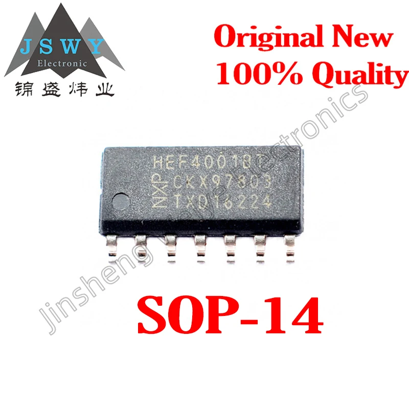 

5PCS Brand New HEF4001BT SOP-14 HEF4001 SMT Quad 2-Input or Non-Gate Logic Chip Good quality and free shipping