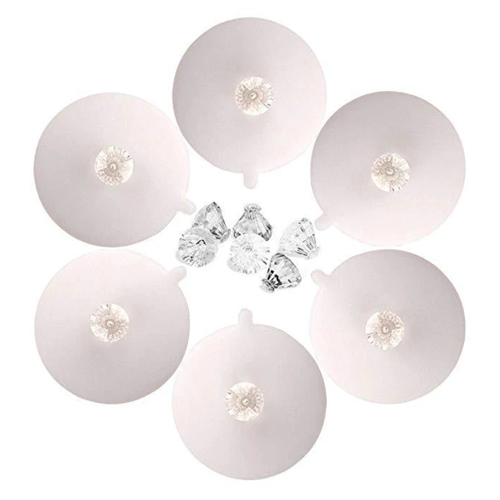 

5 pcs 11Cm Silicone Cup Lids Diamond Mug Covers Reusable Drink Coversleakproof Lids For Coffee Tea Soup Food Grade Kitchen Bar