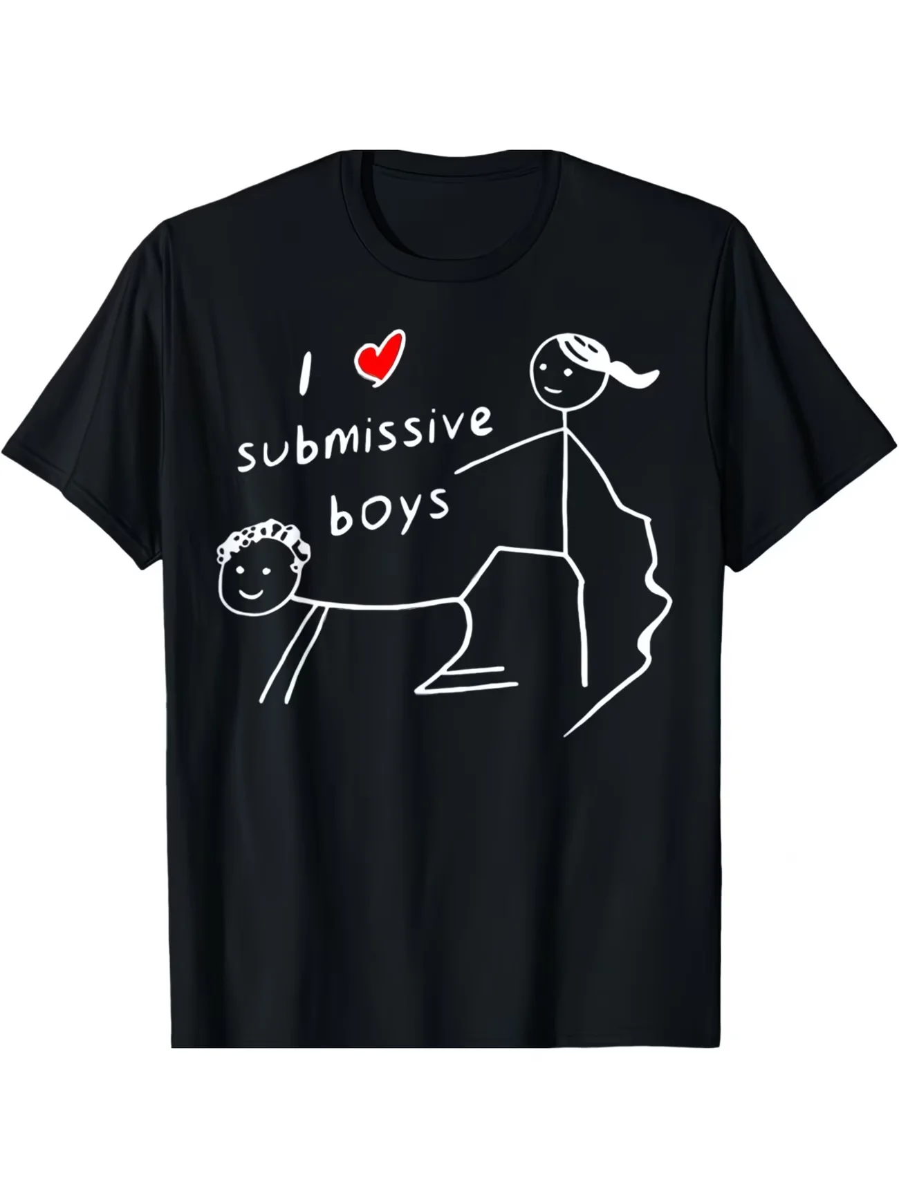 Men's Funny I Love Submissive Boys Design Graphic T Shirt Tee Women Oversize Summer Novelty Streetwear Vintage  Ironic Humor Top