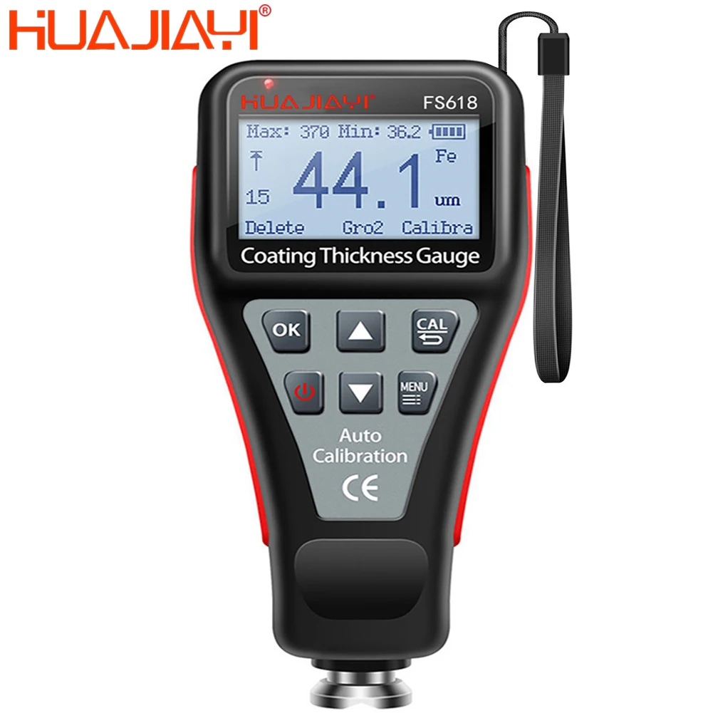 HUAJIAYI Car Paint Thickness Gauge Coating Thickness Meter 0-1500Um Paint Film Thickness Tester To Measure FE/NFE Paint Tools