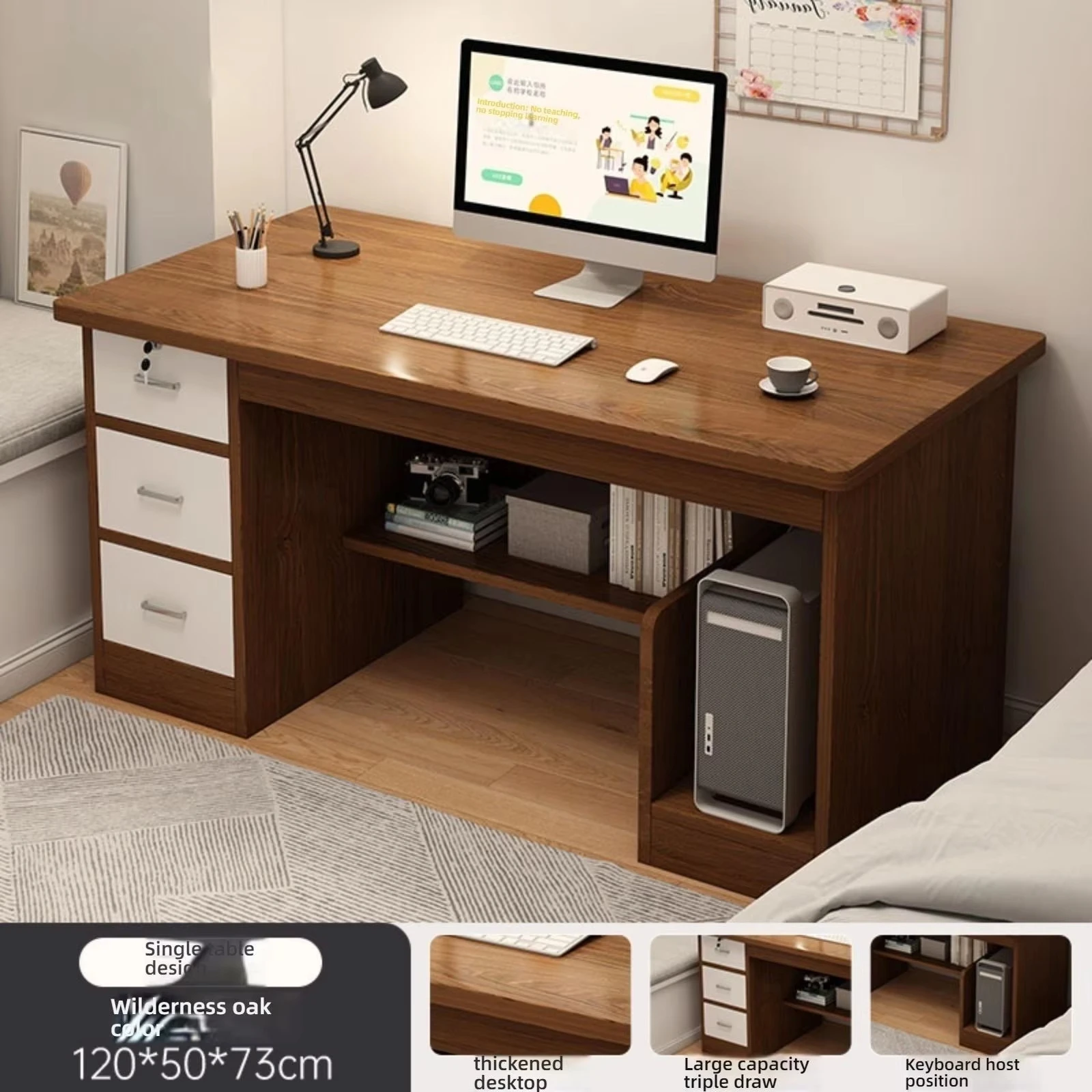Lockable MDF panel modern comp - Home Office L Shaped Desk review and price