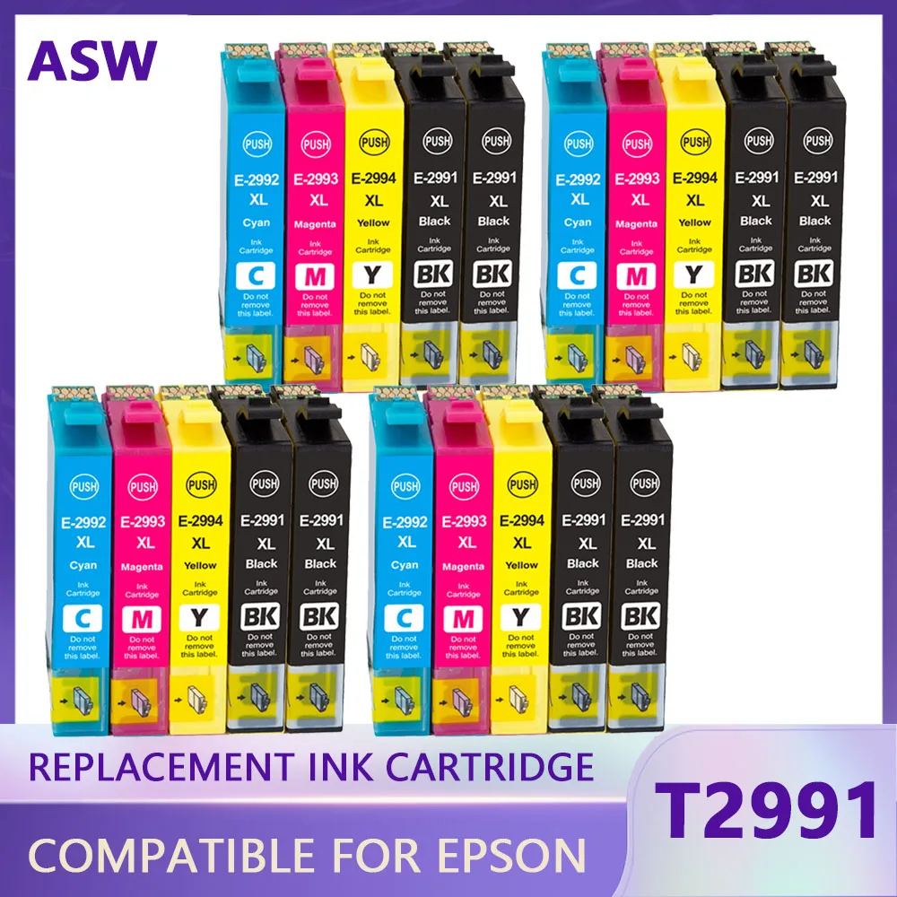 Cartucho de tinta para impresora EPSON, recambio de tinta Compatible con T2991 29 29XL, EPSON XP 235, 245, 332, 335, 432, 435, 247, 442, 345, 255,