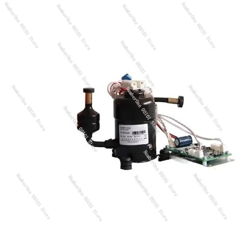 ST19DC Compressor 12V 24V 48V Max 450W R134A, for Portable Refrigerator Mini Air Conditioner Cooling System