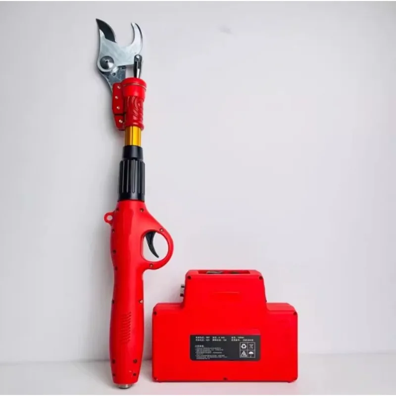 Lithium Battery High Branch Shears Extended Pruning Shears, Opening 4 Cm Electric Fruit Tree Thick Branch Shears