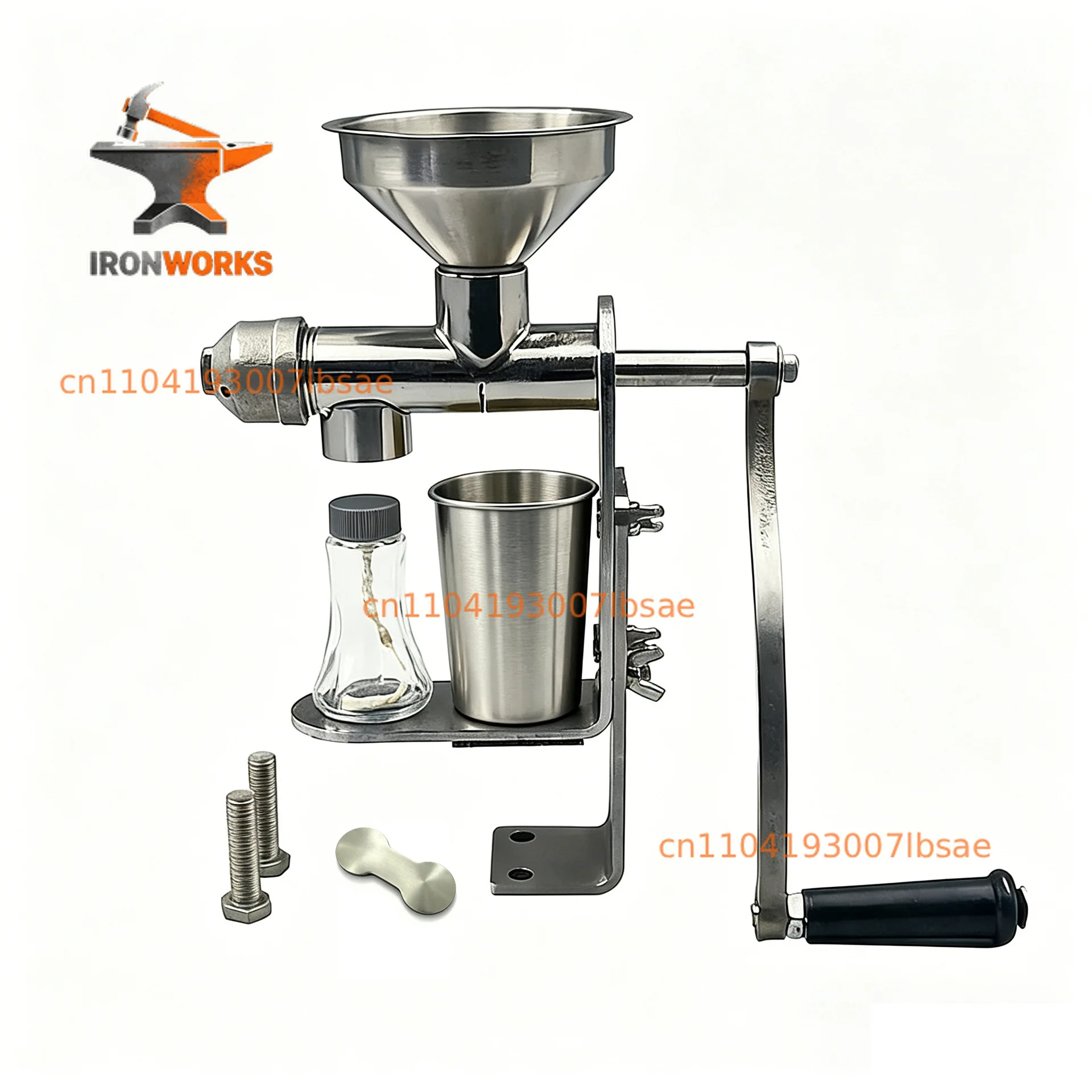 Household oil press Non-automatic hot and cold oil press Hand crank small oil press Peanut rapeseed soybean