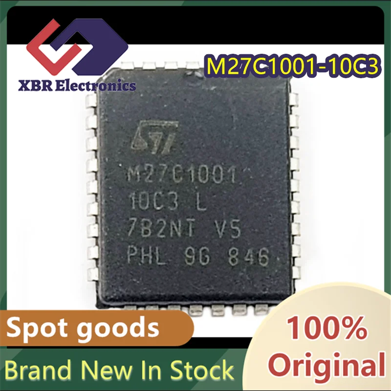 (2/10 Pieces) M27C1001-10C3 M27C1001 PLCC32 Programmable Memory Chip Storage IC Brand New Original In Stock Fast Shipping