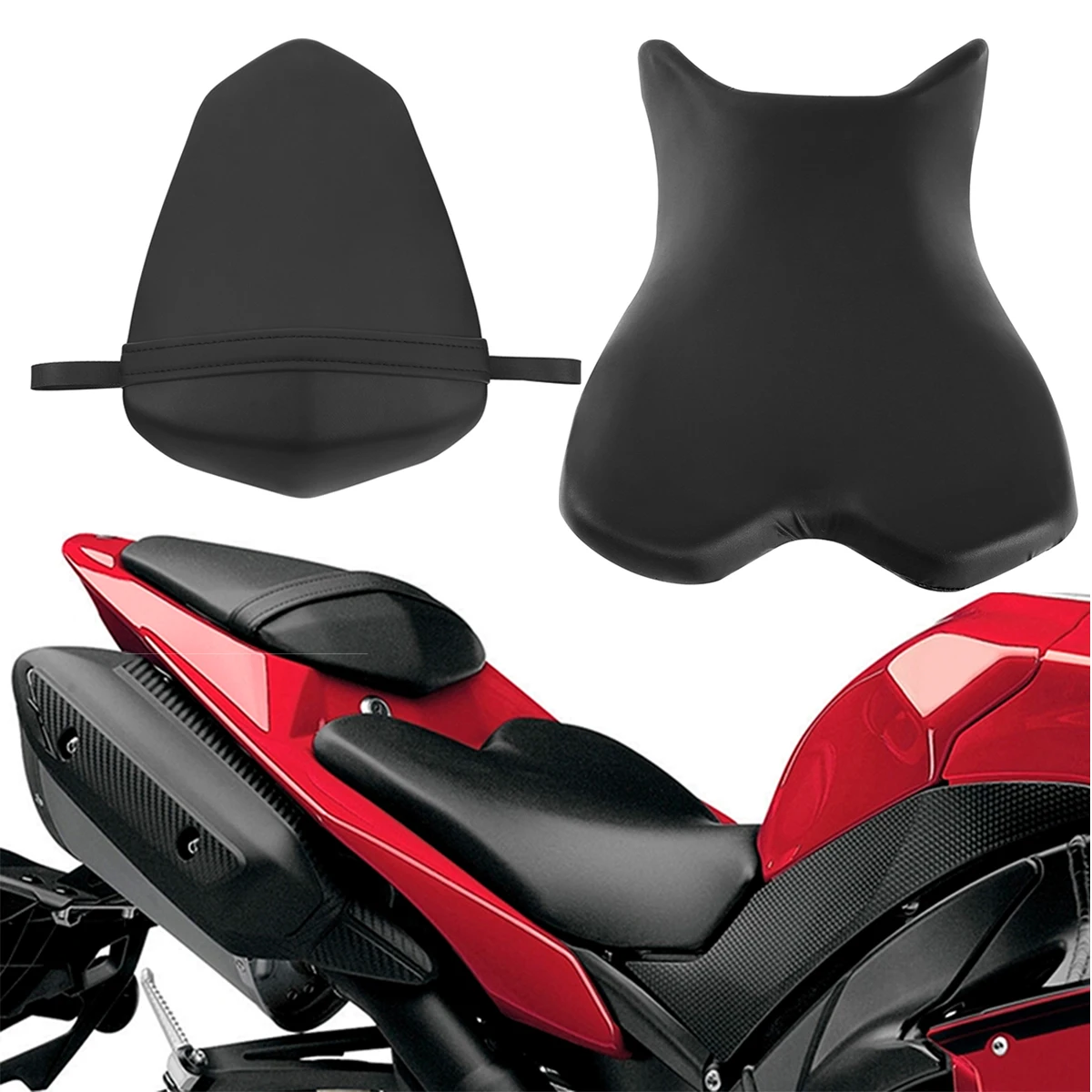 

Черные сиденья для водителя и пассажира, подходящие для мотоцикла Yamaha YZF R1 YZFR1 2009-2014 2011 годов выпуска