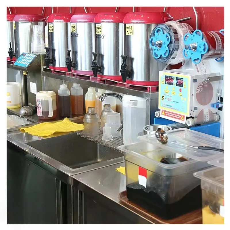 One Stop Solution Bubble Tea Shop Equipment Full Set Smoothie Juice Bar Machinery For Milk Tea Bubble Tea Business