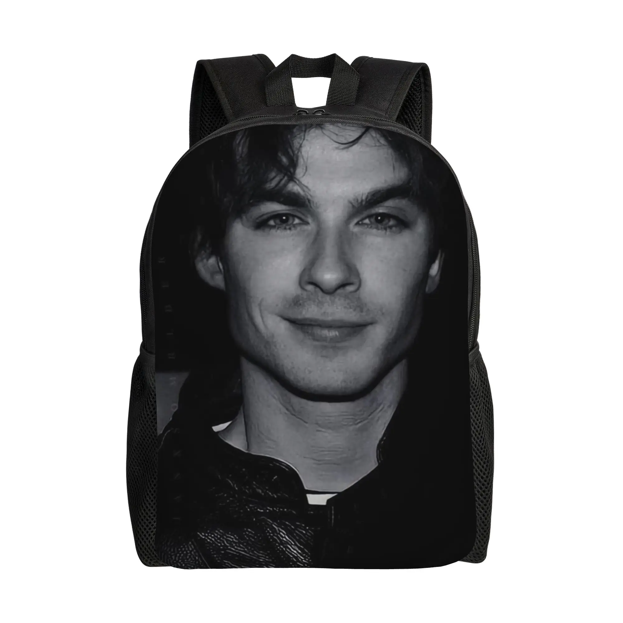 

The Vampire Diaries Damon Salvatore TV Series Backpack Daily Backpacks Women Men Colorful Big High School Bags Cool Rucksack