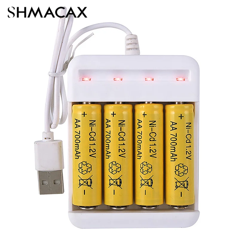 1PC AAA And AA Rechargeable Battery Station High-Speed USB 3/4 Slot Fast Rechargeable Battery Charger Short Circuit Protection