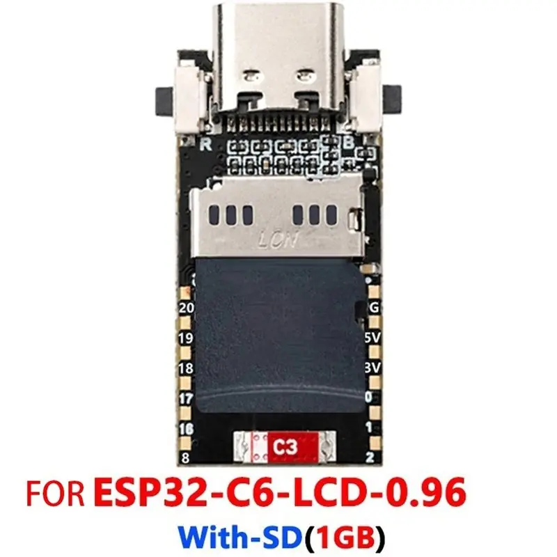 QST LCD Development Board-C6 0.96 Inch Display Screen With 1G For SD Card ST7789 160X80 TV For SD-Port LVGL