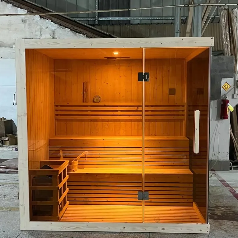 Best Wood Steam Sauna Rooms Indoor Traditional Factory Dry Heat Relax Sauna Outdoor Steam Room With Modern Design