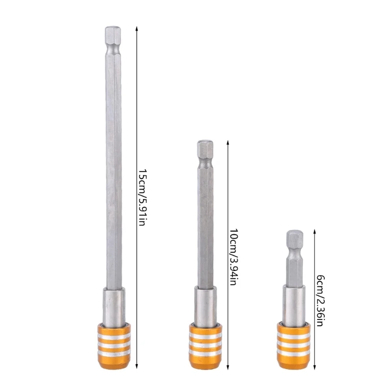 3 Từ Tua Vít Nối Dài Bit Giá Đỡ Đầu 1/4Inch Chuôi Lục Giác Mũi Adapter Dụng Cụ Cầm Tay Dropshipping