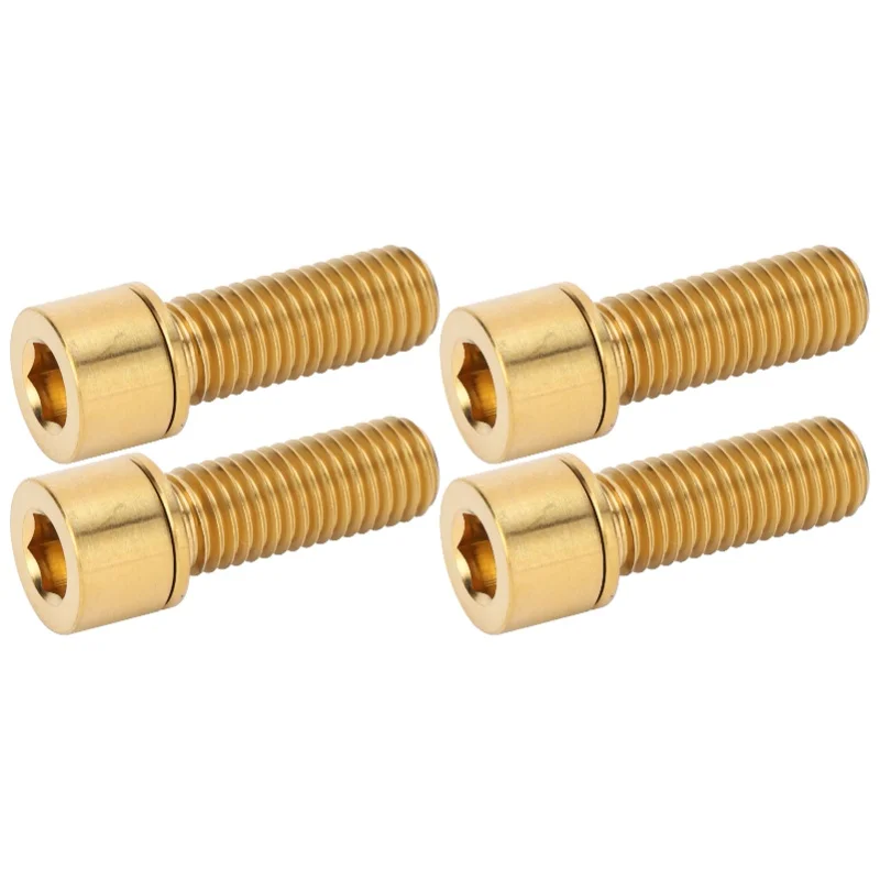 

4 шт., болты выноса руля велосипеда, винт, велосипедный вынос из титанового сплава, внутренние шестигранные винты M7x20 мм, золото