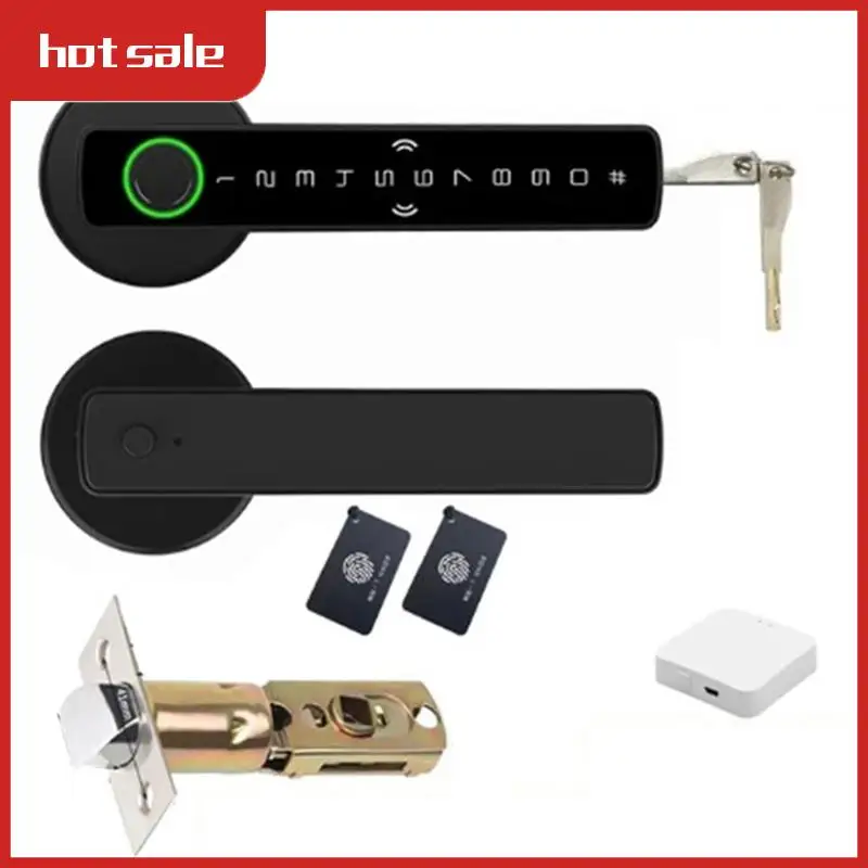 Tuya Smartlife APP Smart Fingerprint Password RFID IC Card Single Latch Lock Dead Bolt For Indoor Home Door(B) Easy Install