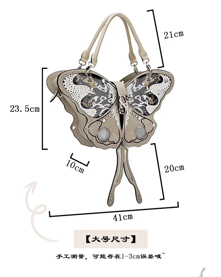Tas Kupu-kupu Desain Asli Anthracene Tas Selempang Mewah Modis Hadiah Hari Valentine untuk Pacar