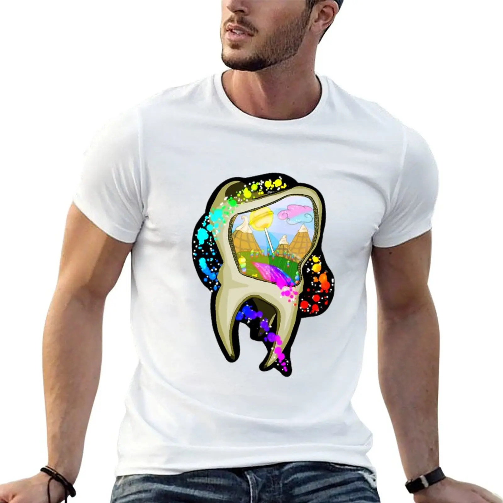 Sweet Tooth T-Shirt Casual Graphic Print Tee