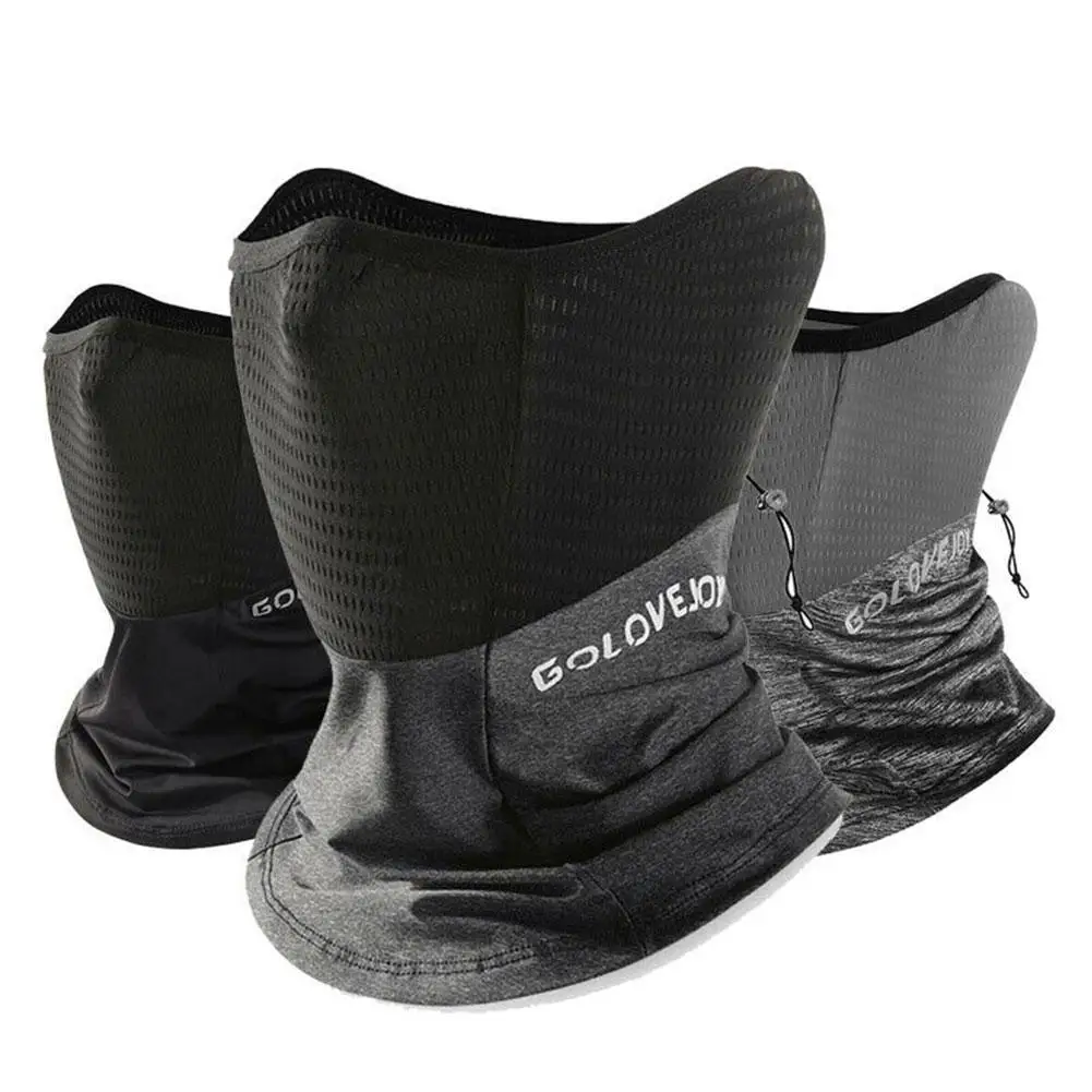 

Reflective Nigh Riding Half Face Mask Summer Ice Silk Sunscreen Dust-proof Neck Collar Scarf Sports Bandana Men Women