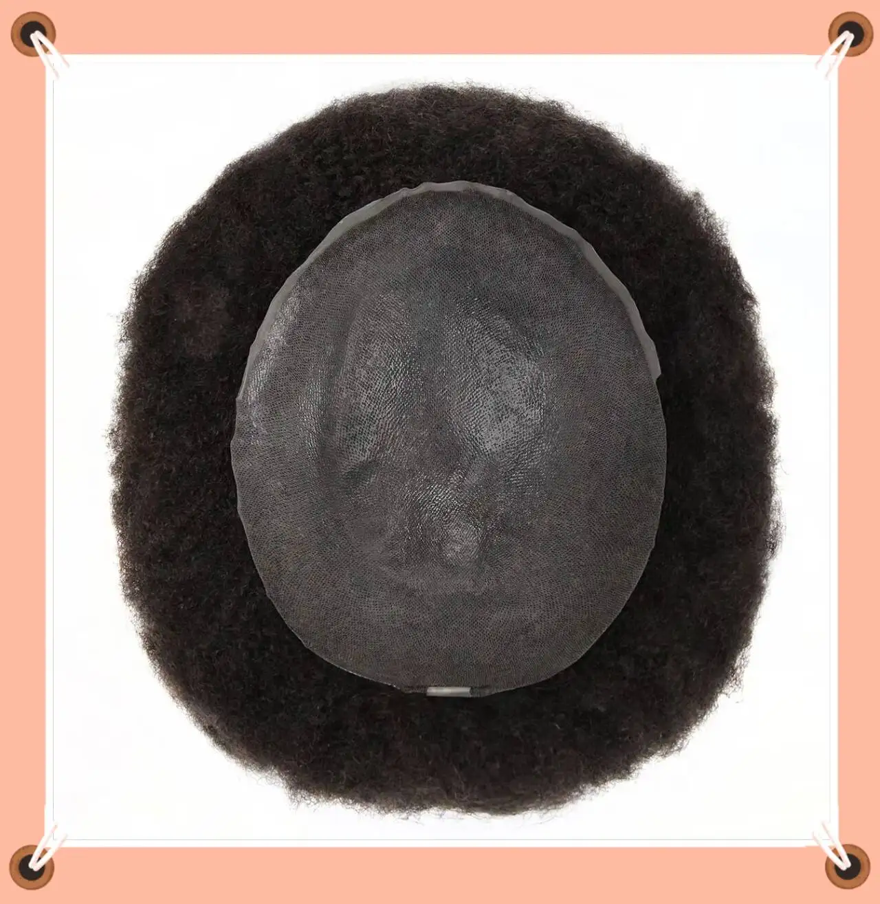 

TUS06 Men's Afro Toupee 0.10mm Skin Base with 4mm, 6mm, 8mm, 10mm and 12mm Afro Curl Options Indian Remy Human Hair Mens Toupee