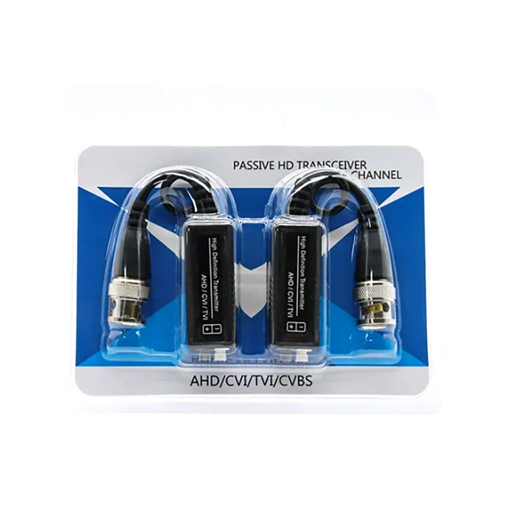 Transmisor de Video Pasivo BNC-M a Cable UTP Cat5/5e/6 para Cámaras de Seguridad CCTV AHD/CVI/TVI/CVBS, Extensor de Video HD de 300M