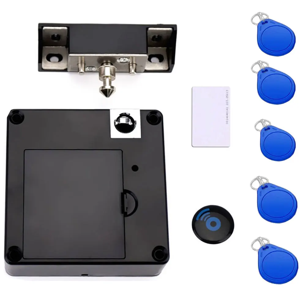 Imagem -06 - Eletrônico Door Lock com Inteligente Gaveta Escondido Faça Você Mesmo Madeira Lock Cabinet 1356 Tag Rfid Mhz ic Card Home Lock Pcs 1pc