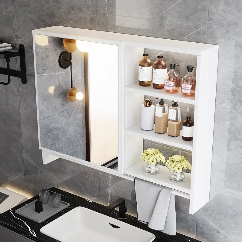 Nordic Multifunction Bathroom Cabinets Wall-mounted Modern Fashion Storage Bathroom Mirror Home Furniture Arredo Bagno FYBC