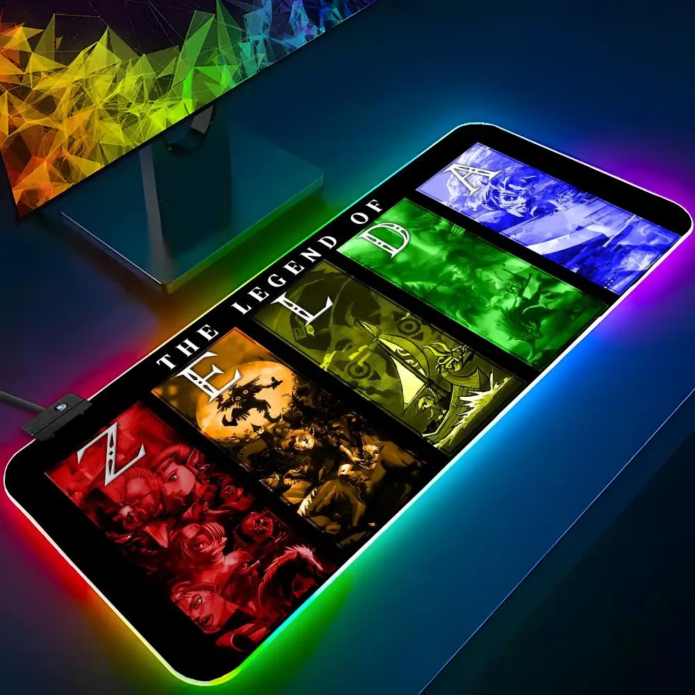 

Game L-Legends Of The Z-Zelda Mouse Pad RGB Backlit Mouse Pad Laptop Mouse Pad Laptop Gamer Computer Desk Gaming Accessories