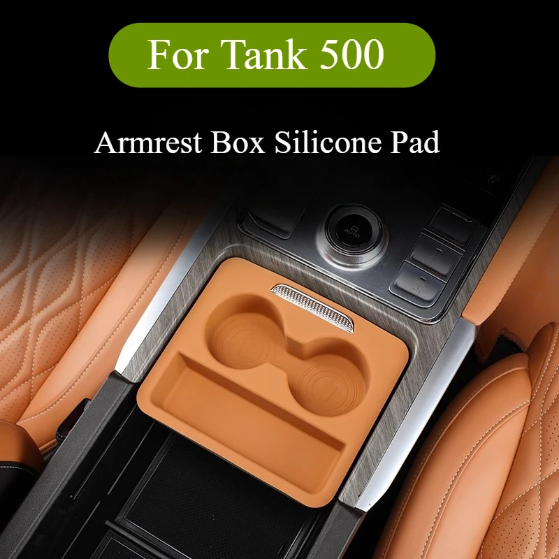 

For Great Wall GWM TANK 500 Center Console Sliding Tray Silicone Pad Cup Holder Silicone Mat