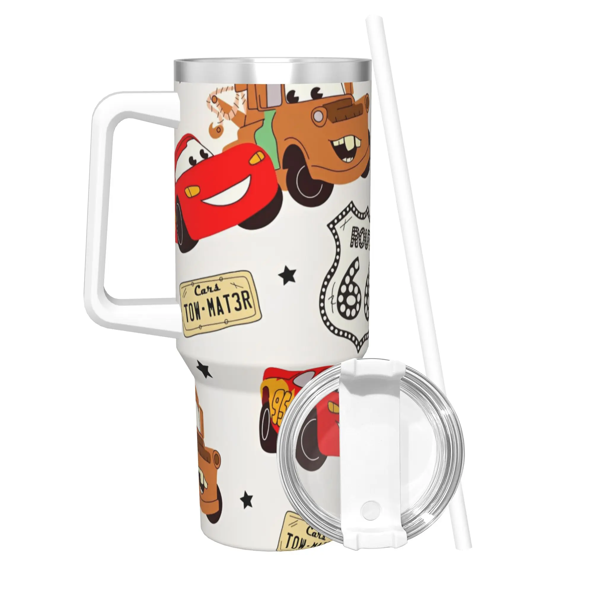 

Термокружка из нержавеющей стали с изображением Лайтни Майкьюэн из мультфильма «Машинки», герметичная, для холодных напитков, дорожная бутылка для воды