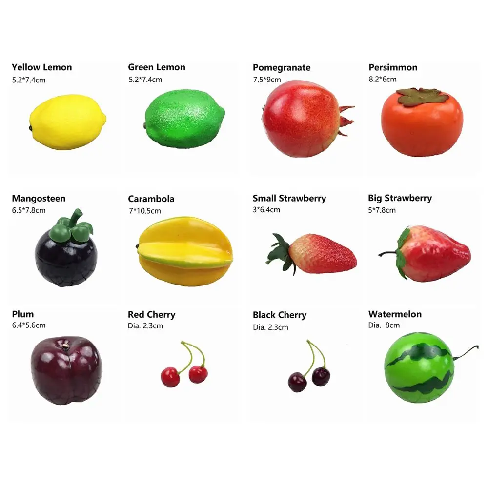 نموذج الغذاء ديكور المنزل التصوير الدعائم وهمية الخوخ الليمون الاصطناعي نابض بالحياة البرتقال محاكاة الفواكه #5