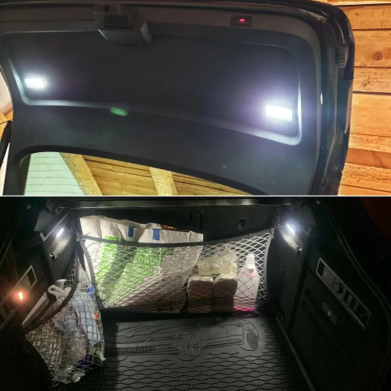 2pcs Car White LED Courtesy Door/trunk/Footwell/glove box light lamp For Audi A3 8P A4 B6 A6 C6 6000K Car Interior Light