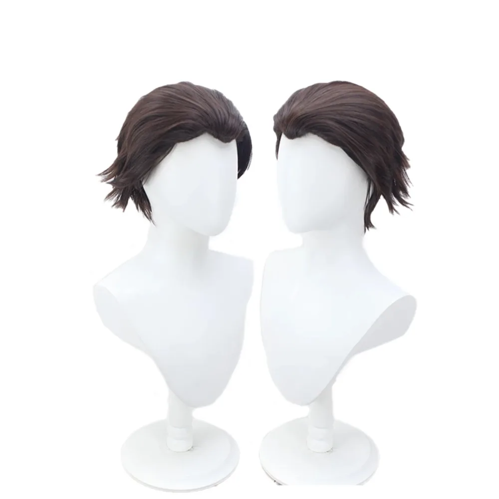 LOL Viktor Arcane Brown Short Wig for Men Women Game Cosplay Party