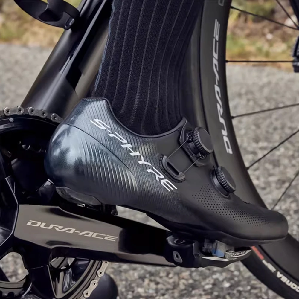 SHIMANO RC903 Road Cycling Shoes SPD-SL Carbon Sole Racing Bike Shoes for Men Lightweight Breathable Lock Shoes view 4
