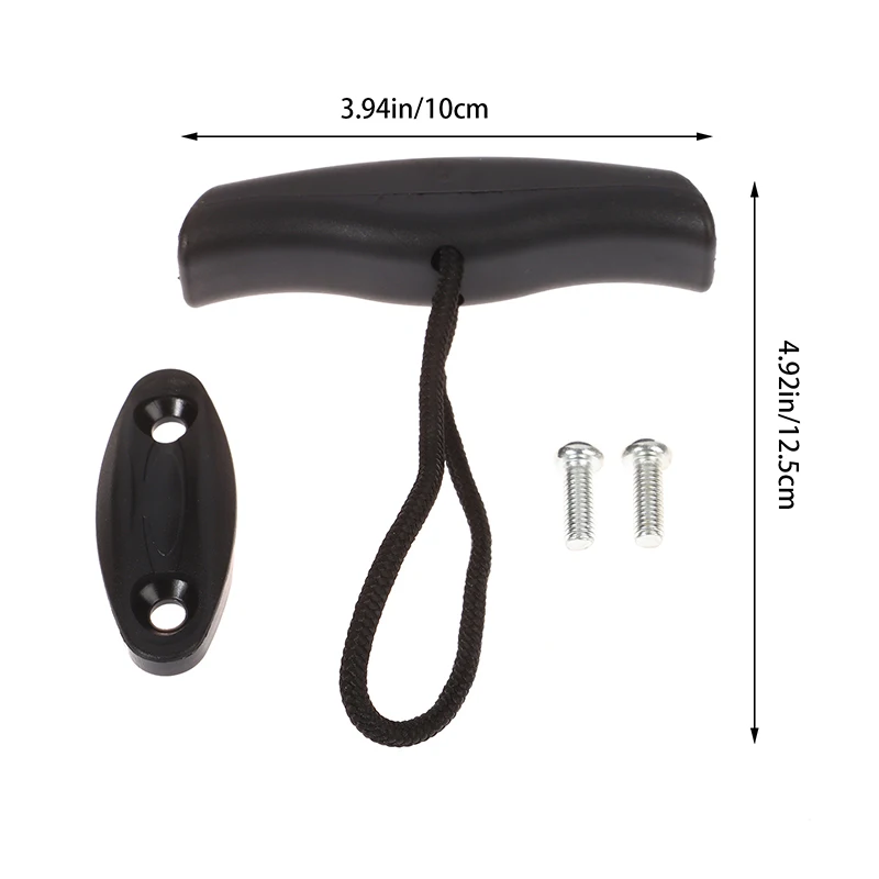 Universal Marine Canoe Kayak Pull Toggle Handle Dinghy Carry Handle T-Handle With Cord With Screws Kayak Toggle Hand Pull Handle