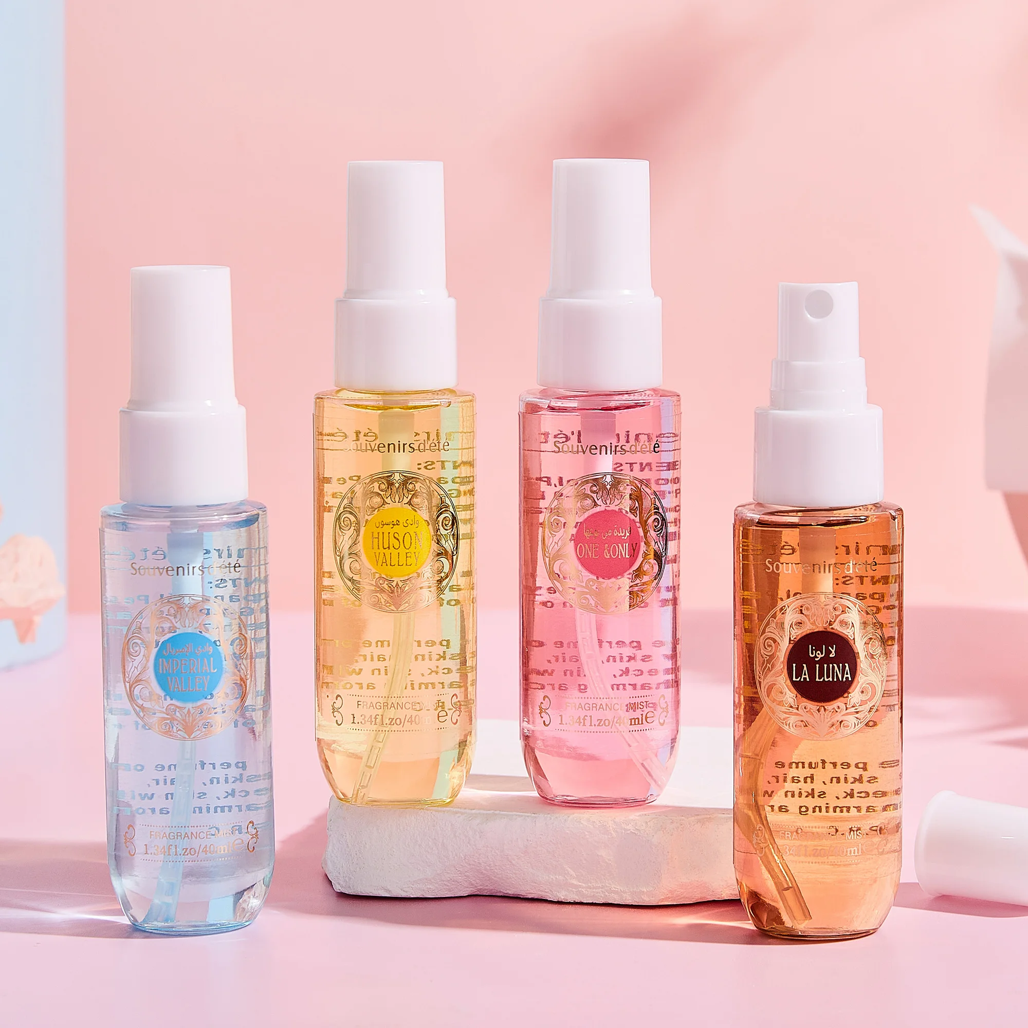 علبة طقم عطور نسائية مكونة من 4 قطع، بخاخ للجسم خالي من الكحول، عطر يدوم طويلاً وعطر منعش، هدية مثالية للفتيات #4