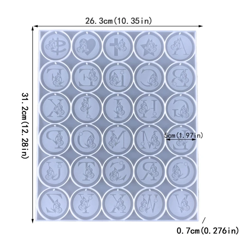 Nhanh chóng Tiếp cận Bảng chữ cái Nhựa Khuôn Silicon Móc khóa Mặt dây chuyền Khuôn cho Nhựa Đúc Trang trí nội thất Móc khóa rũ