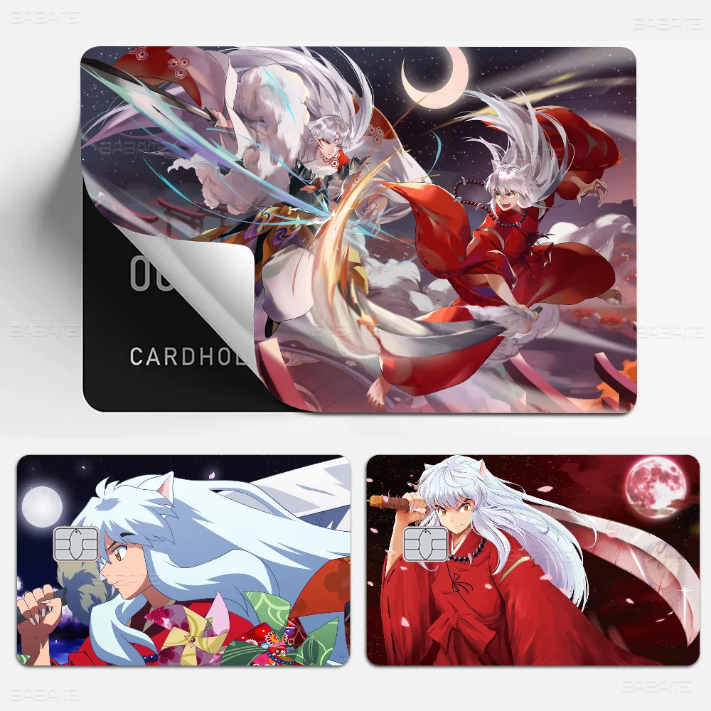 Inuyasha Anime 2024 Anime Cartoon Skin Stickers Film Tape Case For Big Credit Debit Card Front Side