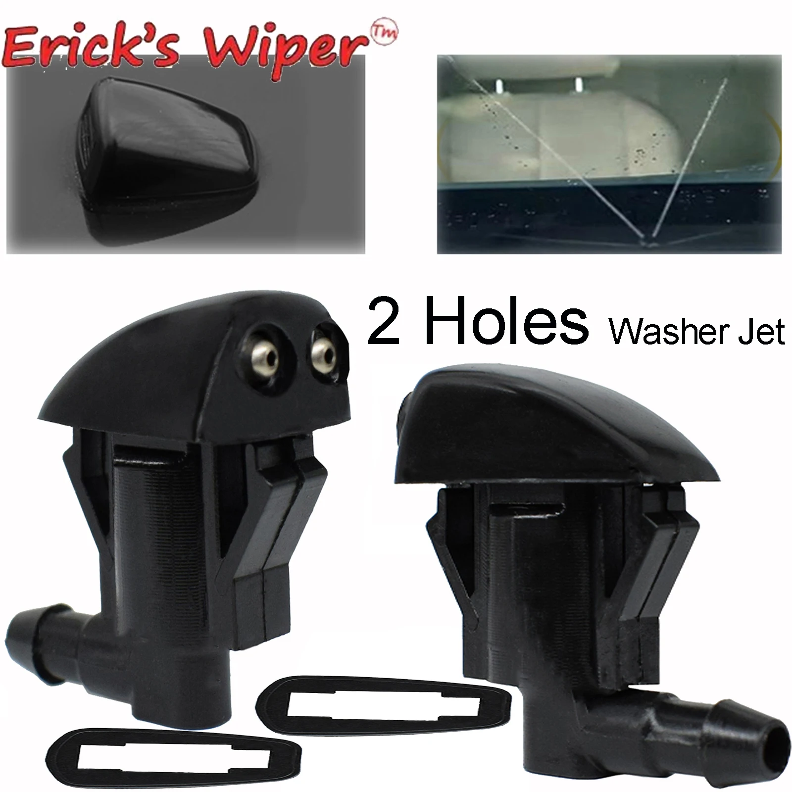 Erick's Wiper 2Pcs/lot Front Windshield Wiper Washer Jet Nozzle For Toyota Highlander XU20 2003 - 2007 OE# 85381-48050 Sprayer