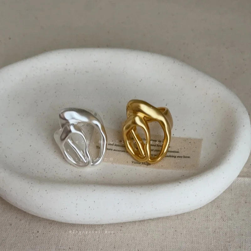 

Faionable Geometric Irregular Metal Ring for Women Exaggerated Unique Personali Trendy Daily Wear Versatile Ear Jewelry